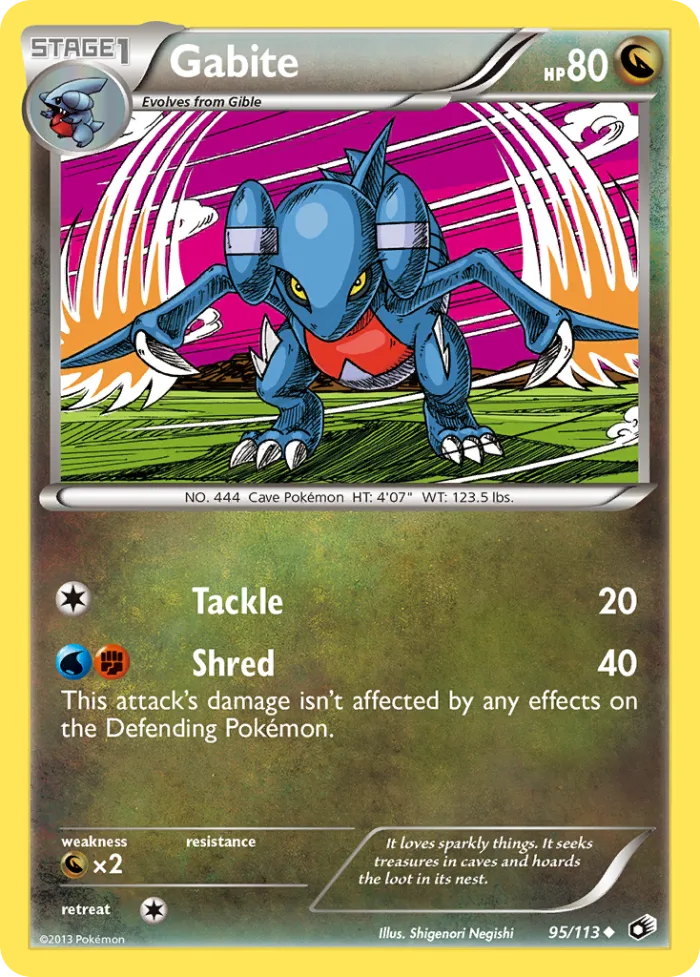Gabite #95 Legendary Treasures Pokemon card