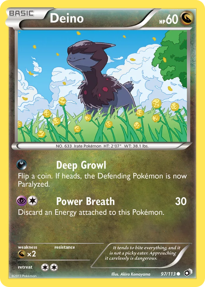 Deino #97 Legendary Treasures Pokemon card