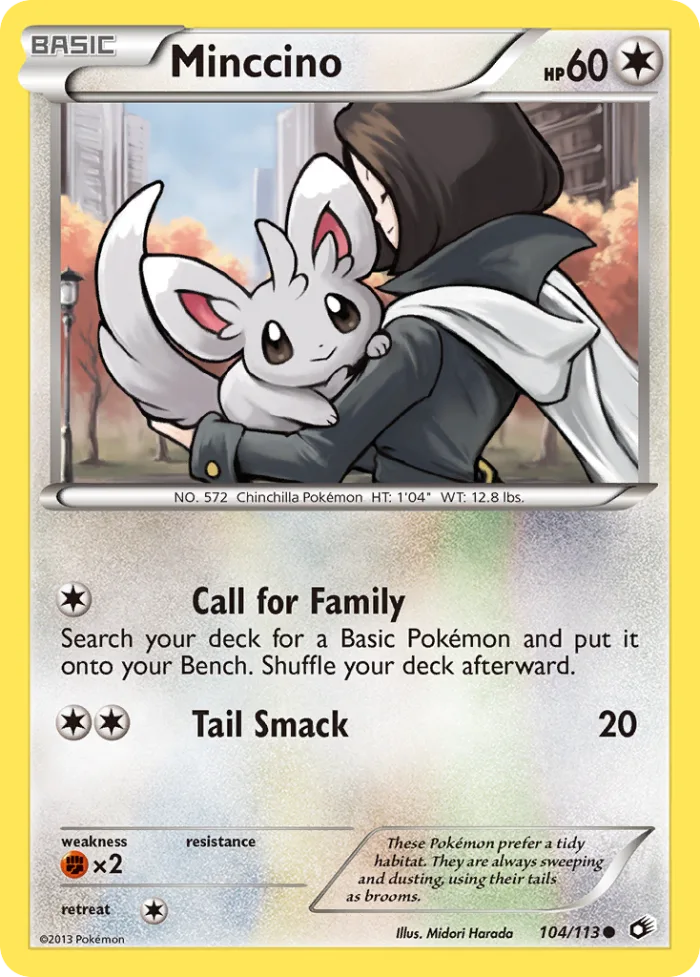 Minccino #104 Legendary Treasures Pokemon card