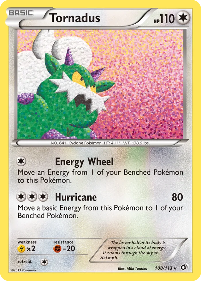 Tornadus #108 Legendary Treasures Pokemon card