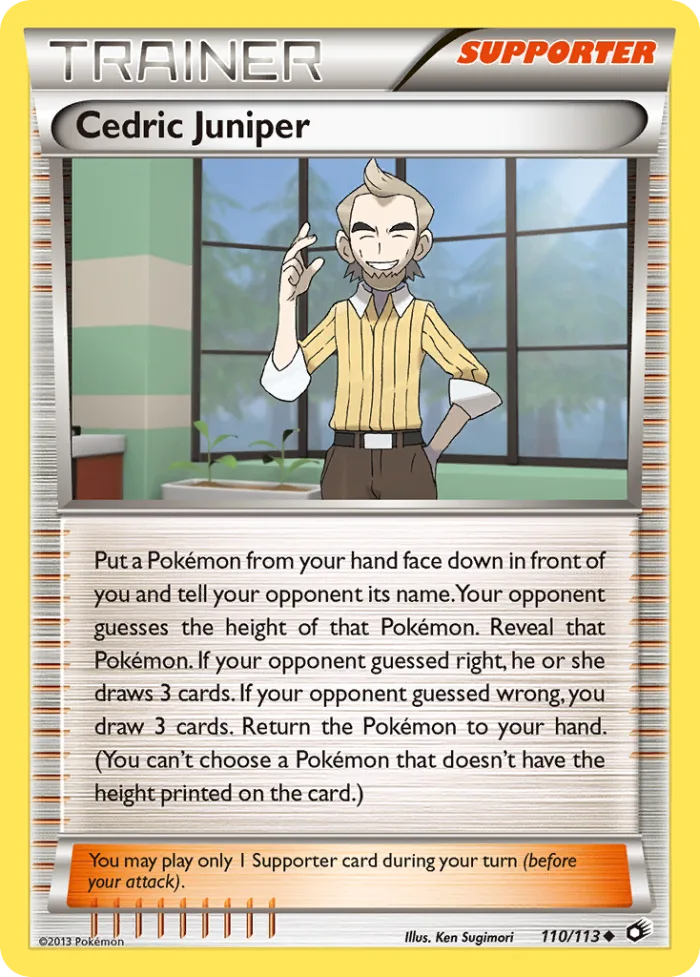 Cedric Juniper #110 Legendary Treasures Pokemon card