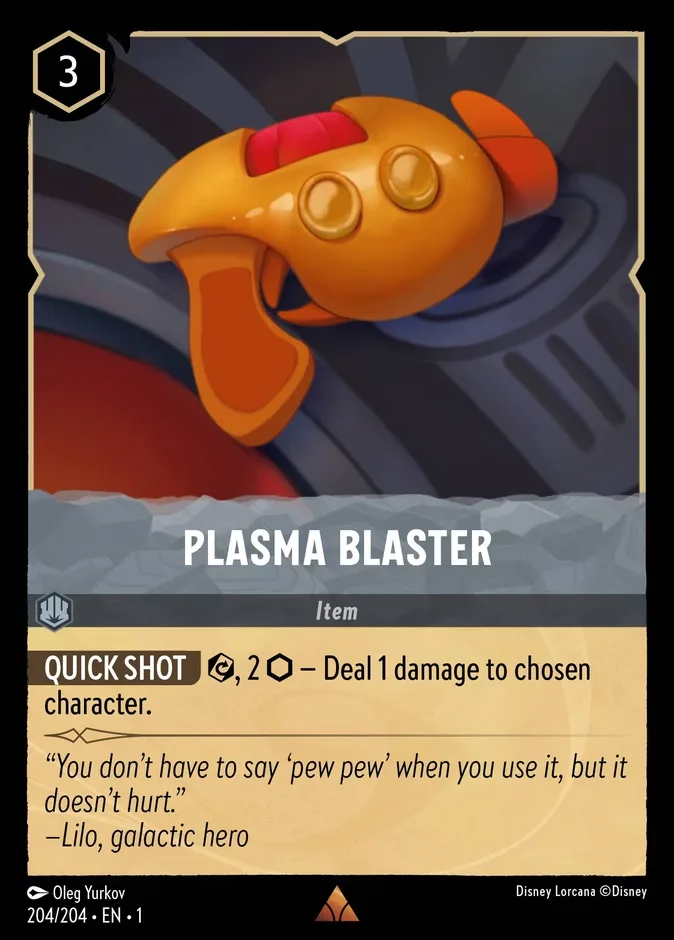 Plasma Blaster #204 The First Chapter Disney Lorcana card