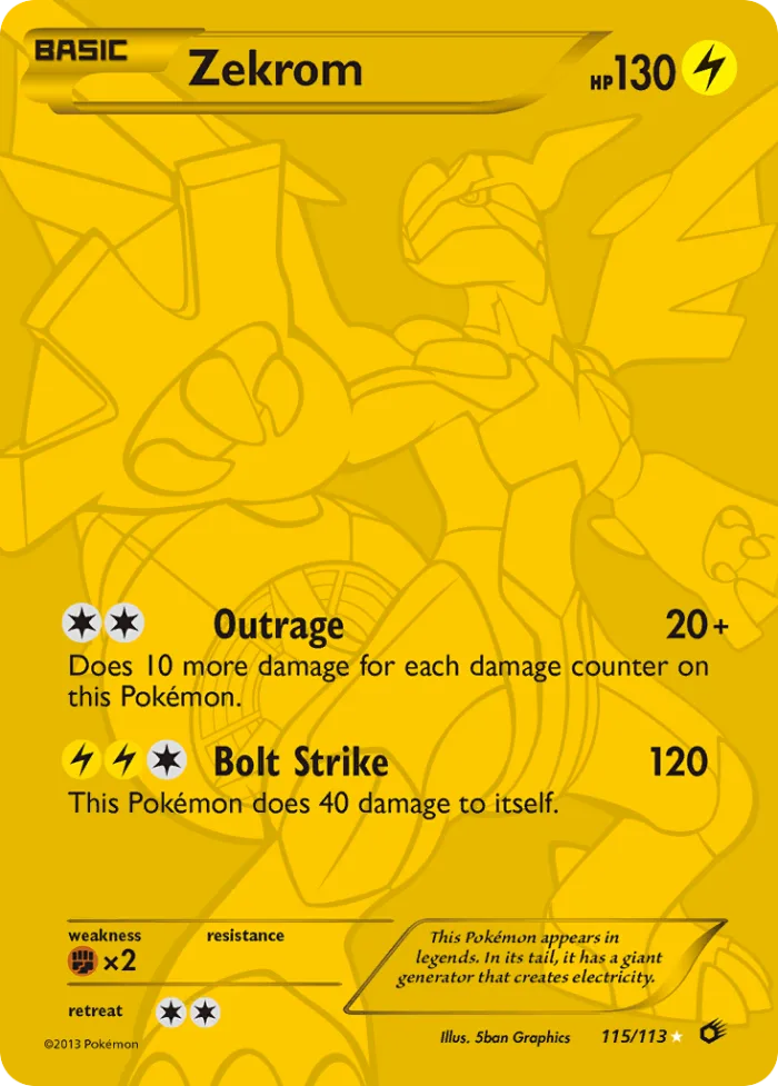 Zekrom #115 Legendary Treasures Pokemon card