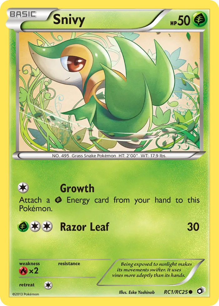 Snivy #RC1 Legendary Treasures Pokemon card
