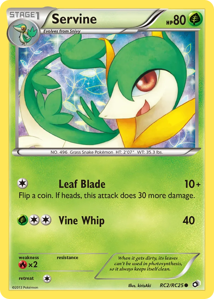Servine #RC2 Legendary Treasures Pokemon card