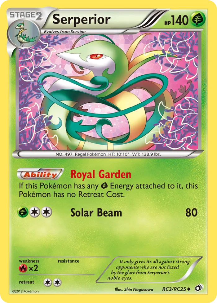 Serperior #RC3 Legendary Treasures Pokemon card