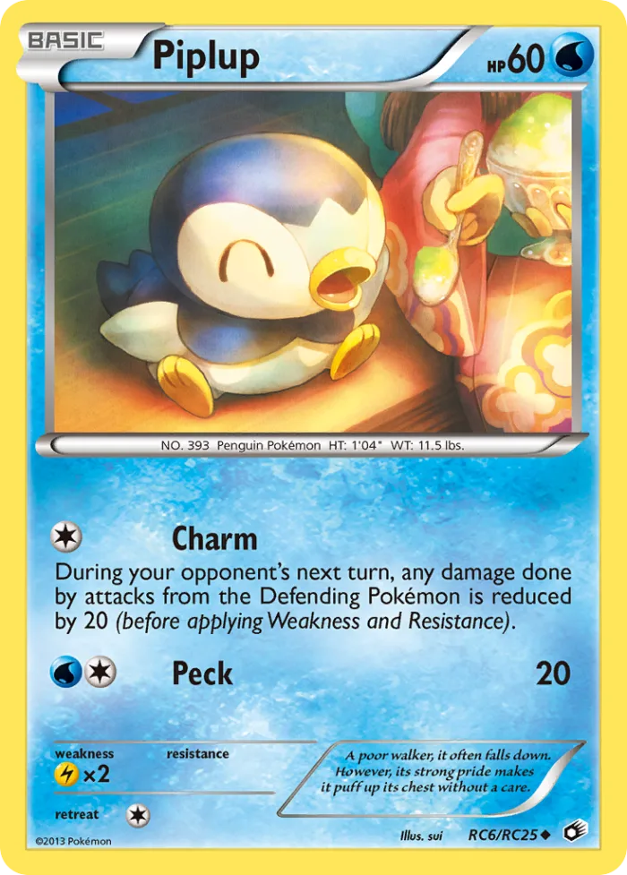 Piplup #RC6 Legendary Treasures Pokemon card