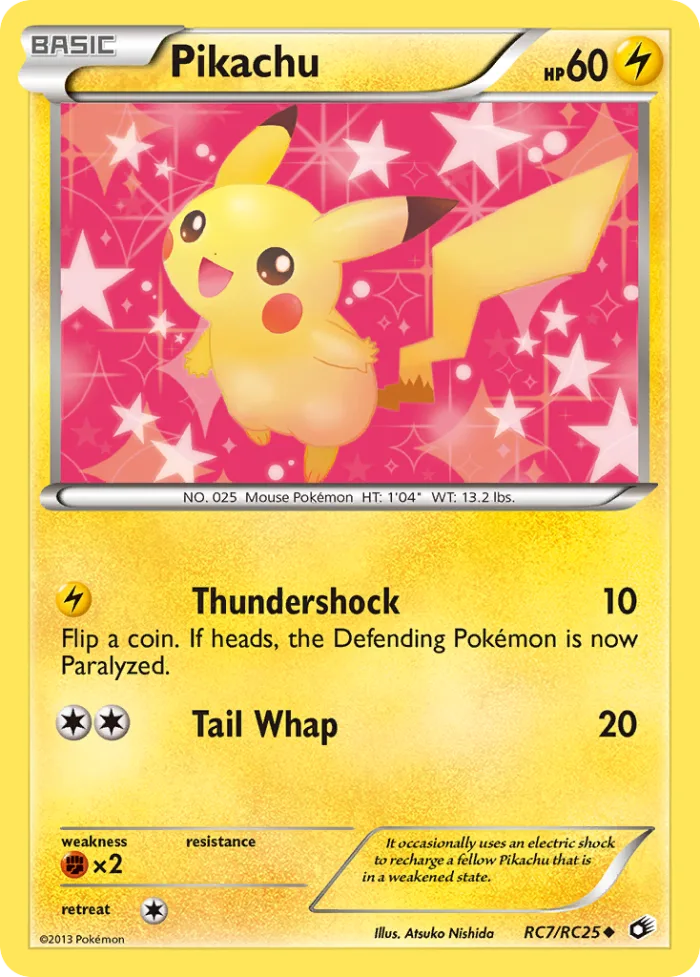 Pikachu #RC7 Legendary Treasures Pokemon card