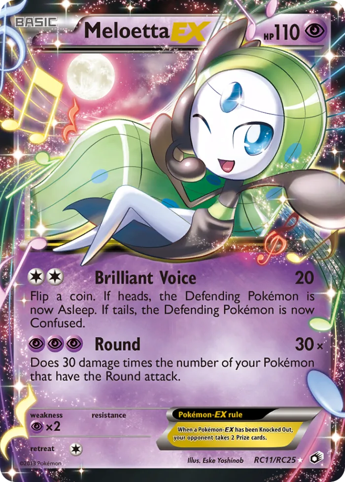 Meloetta-EX #RC11 Legendary Treasures Pokemon card