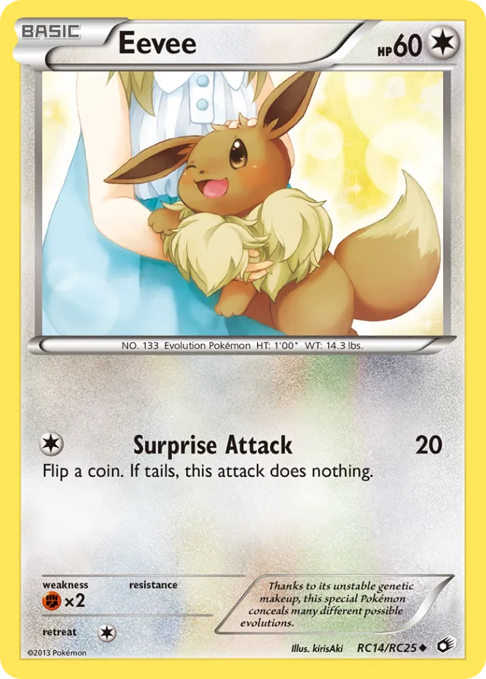 Eevee #RC14 Legendary Treasures Pokemon card