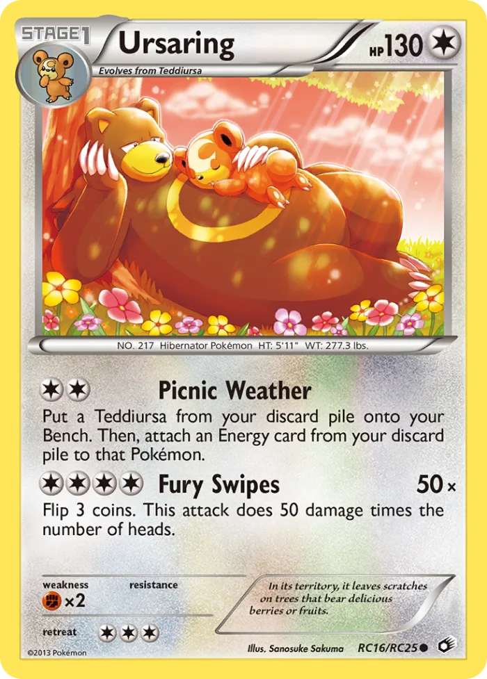 Ursaring #RC16 Legendary Treasures Pokemon card