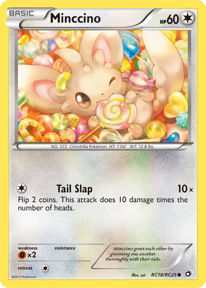 Minccino #RC18 Legendary Treasures Pokemon card