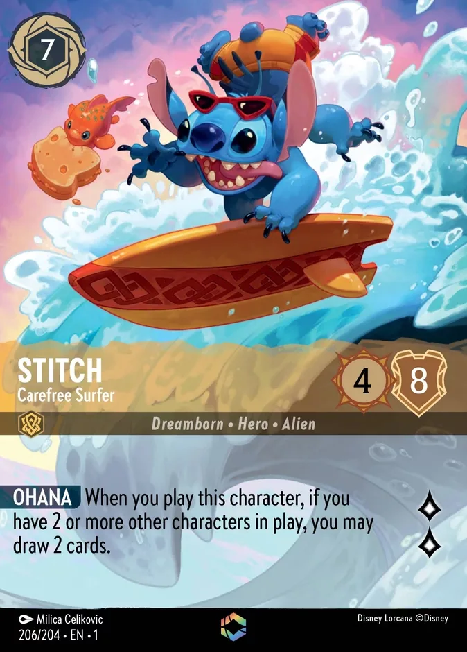 Stitch #206 The First Chapter Disney Lorcana card