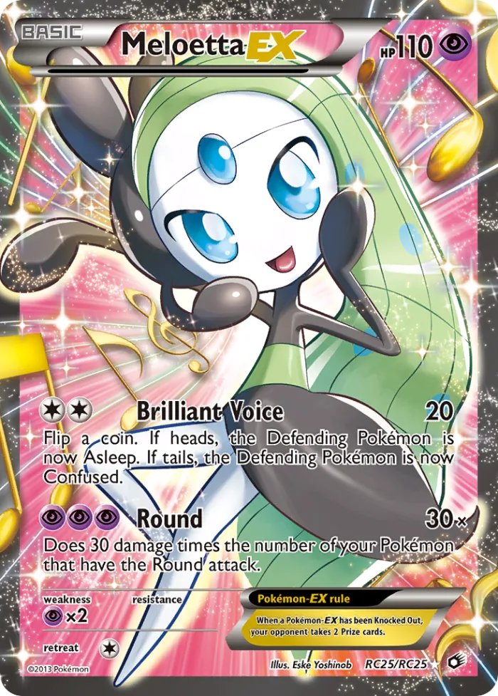 Meloetta-EX #RC25 Legendary Treasures Pokemon card