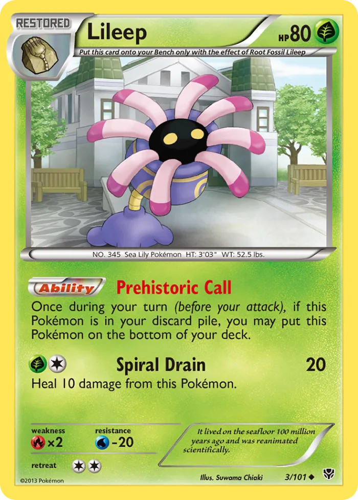 Lileep #3 Plasma Blast Pokemon card