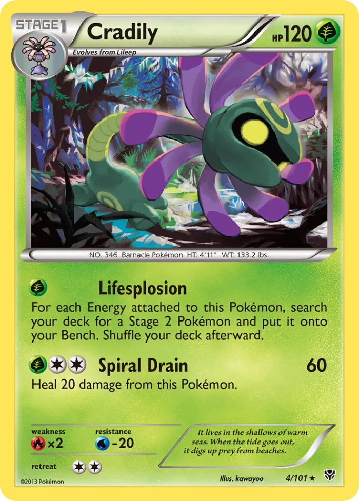 Cradily #4 Plasma Blast Pokemon card