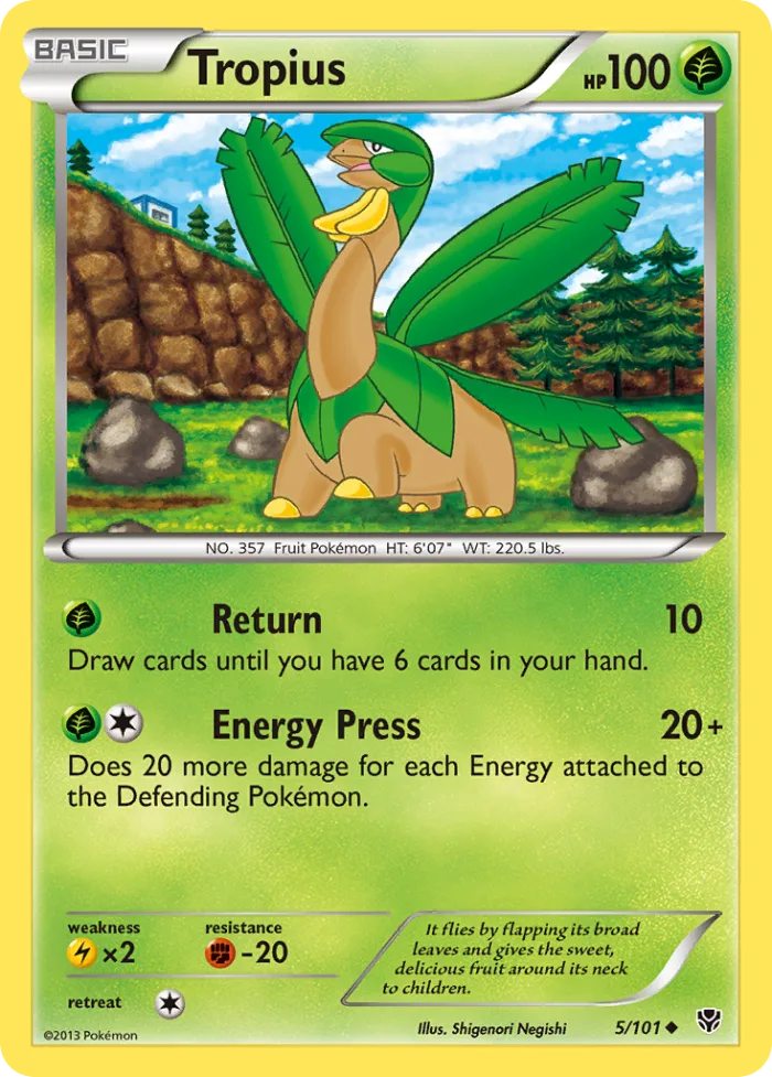 Tropius #5 Plasma Blast Pokemon card