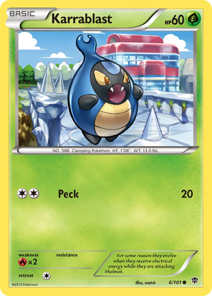 Karrablast #6 Plasma Blast Pokemon card