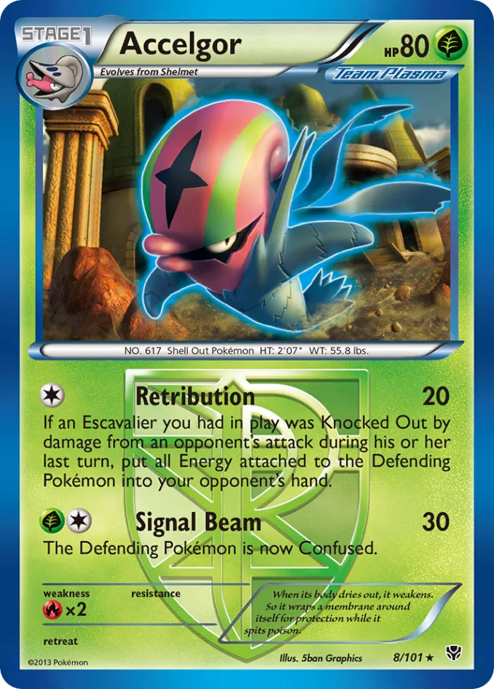 Accelgor #8 Plasma Blast Pokemon card