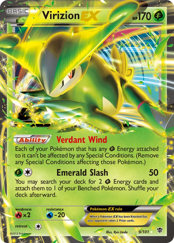 Virizion-EX #9 Plasma Blast Pokemon card