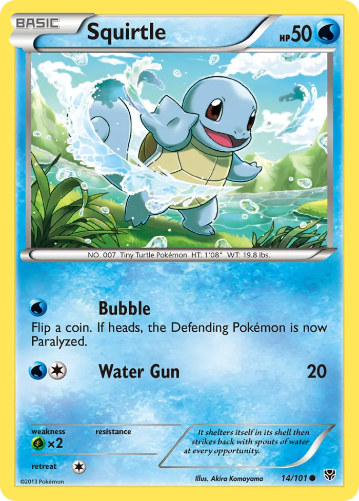 Squirtle #14 Plasma Blast Pokemon card
