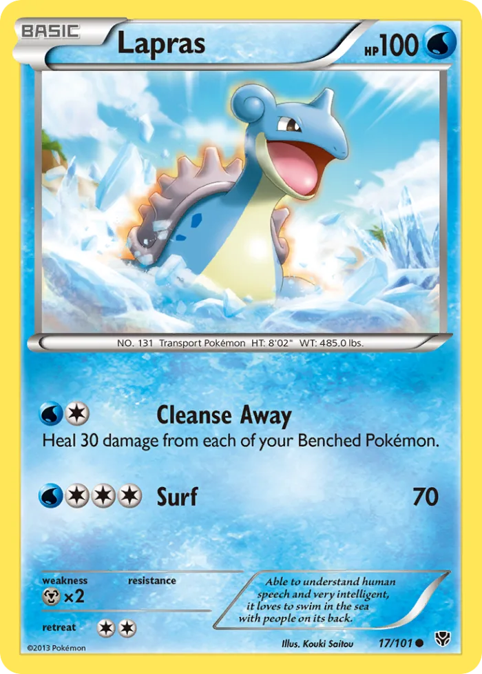Lapras #17 Plasma Blast Pokemon card