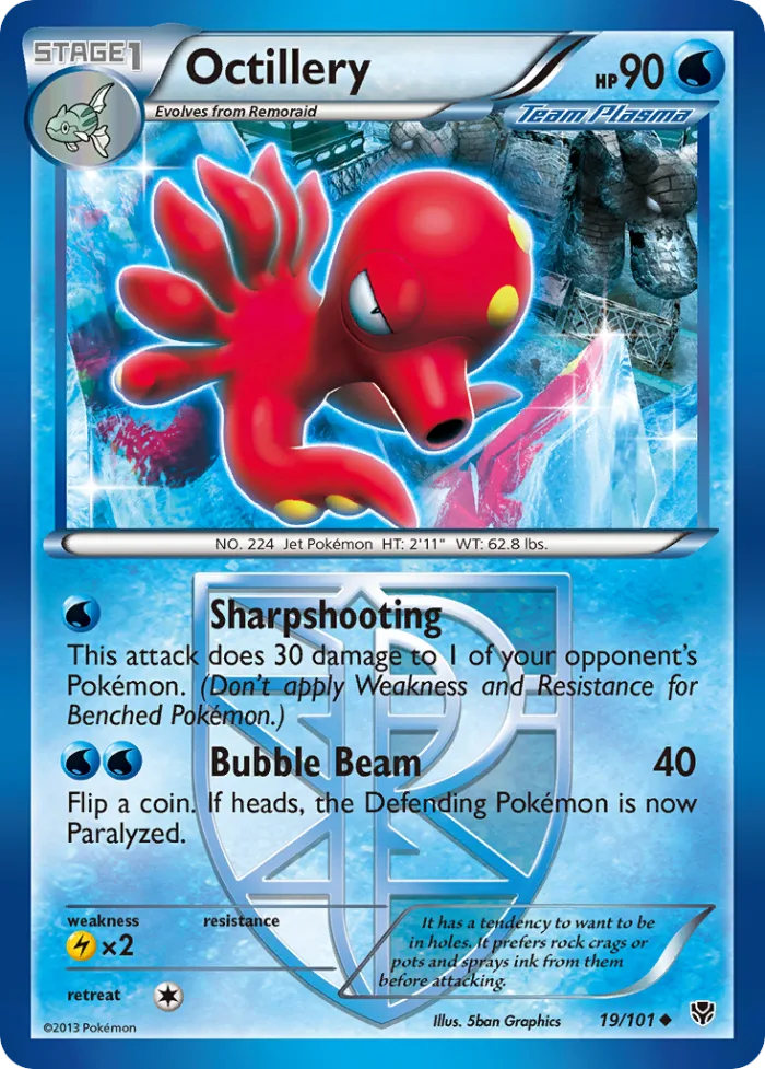 Octillery #19 Plasma Blast Pokemon card