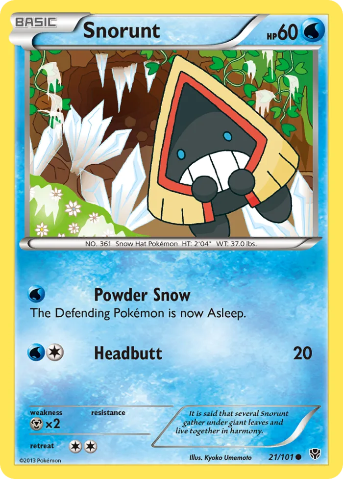 Snorunt #21 Plasma Blast Pokemon card