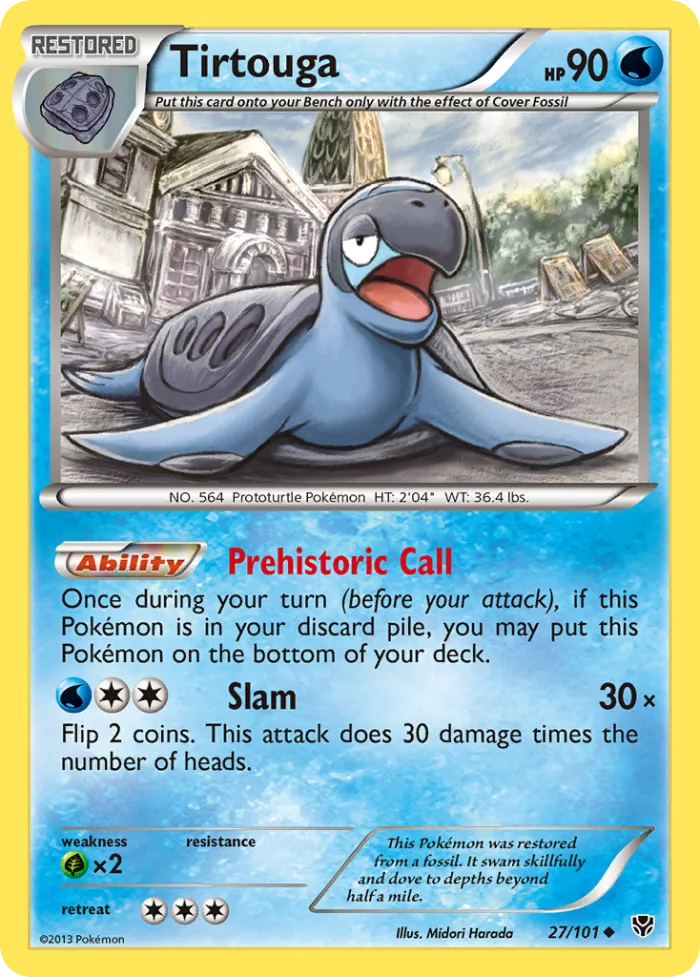 Tirtouga #27 Plasma Blast Pokemon card