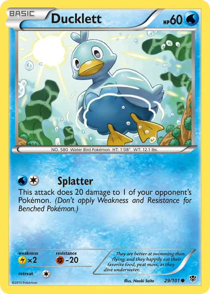Ducklett #29 Plasma Blast Pokemon card