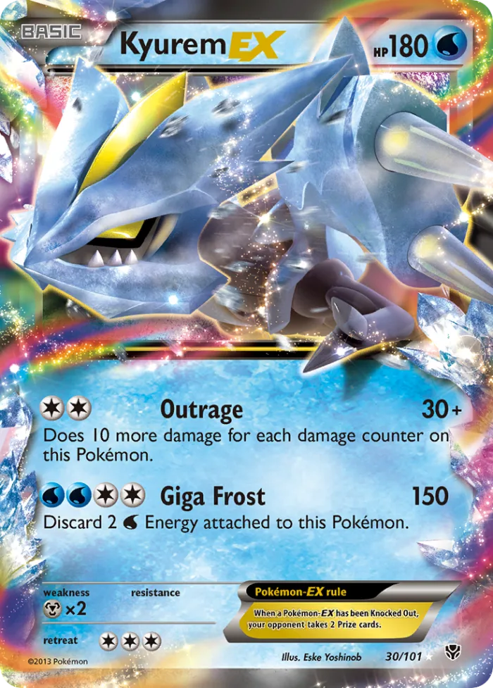 Kyurem-EX #30 Plasma Blast Pokemon card