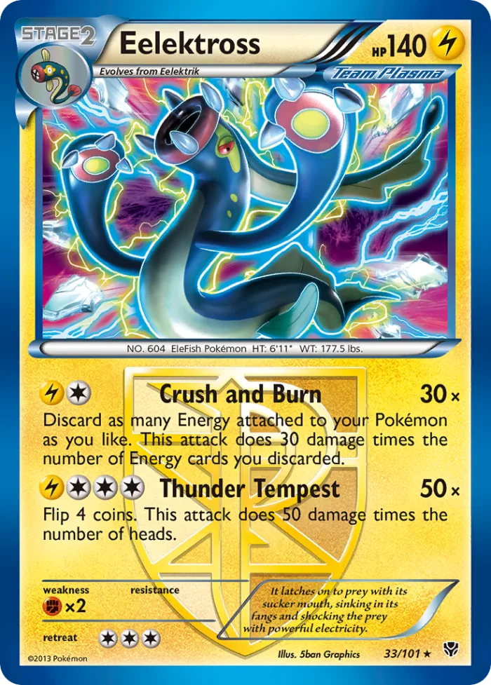Eelektross #33 Plasma Blast Pokemon card