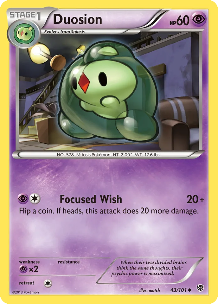 Duosion #43 Plasma Blast Pokemon card