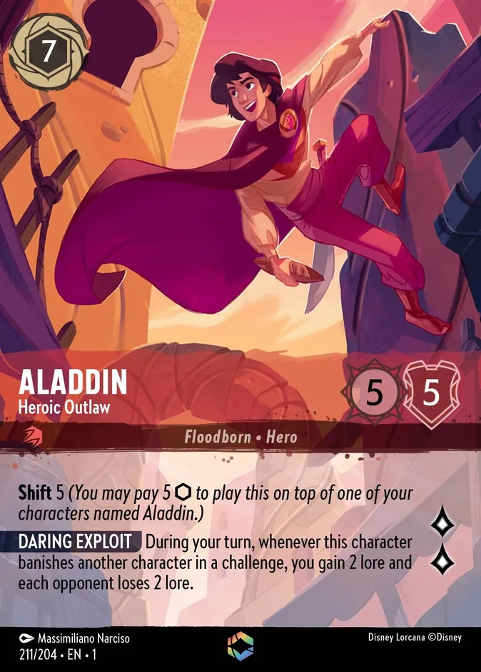 Aladdin #211 The First Chapter Disney Lorcana card