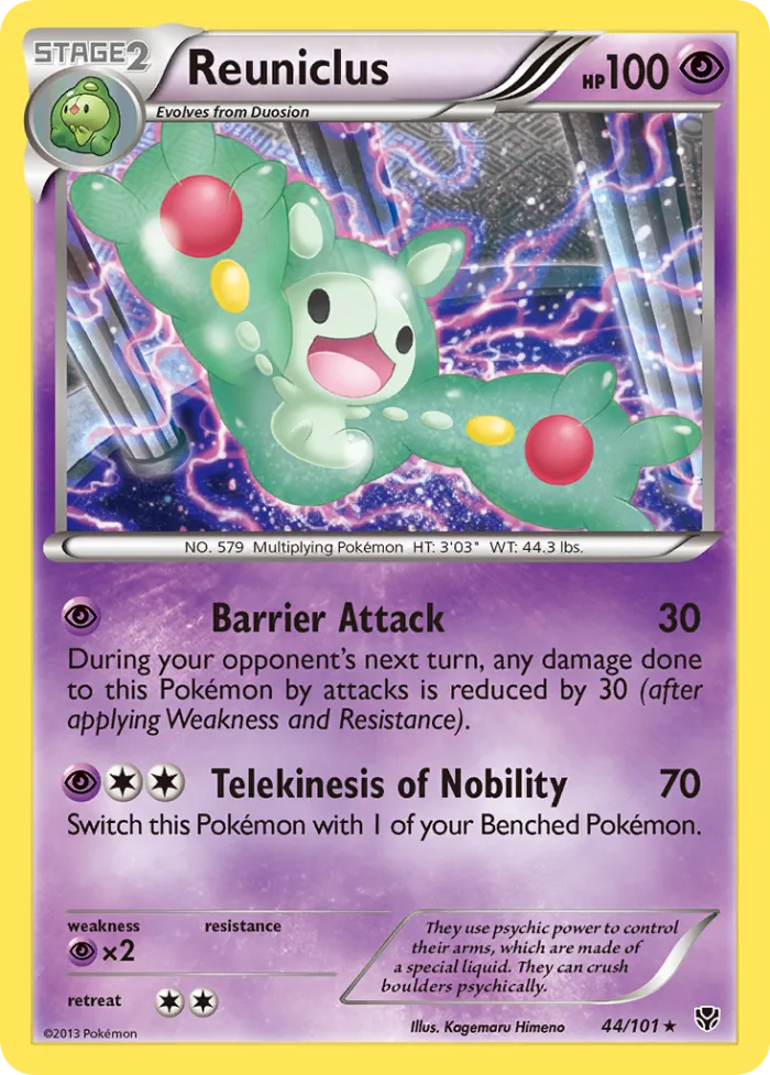 Reuniclus #44 Plasma Blast Pokemon card