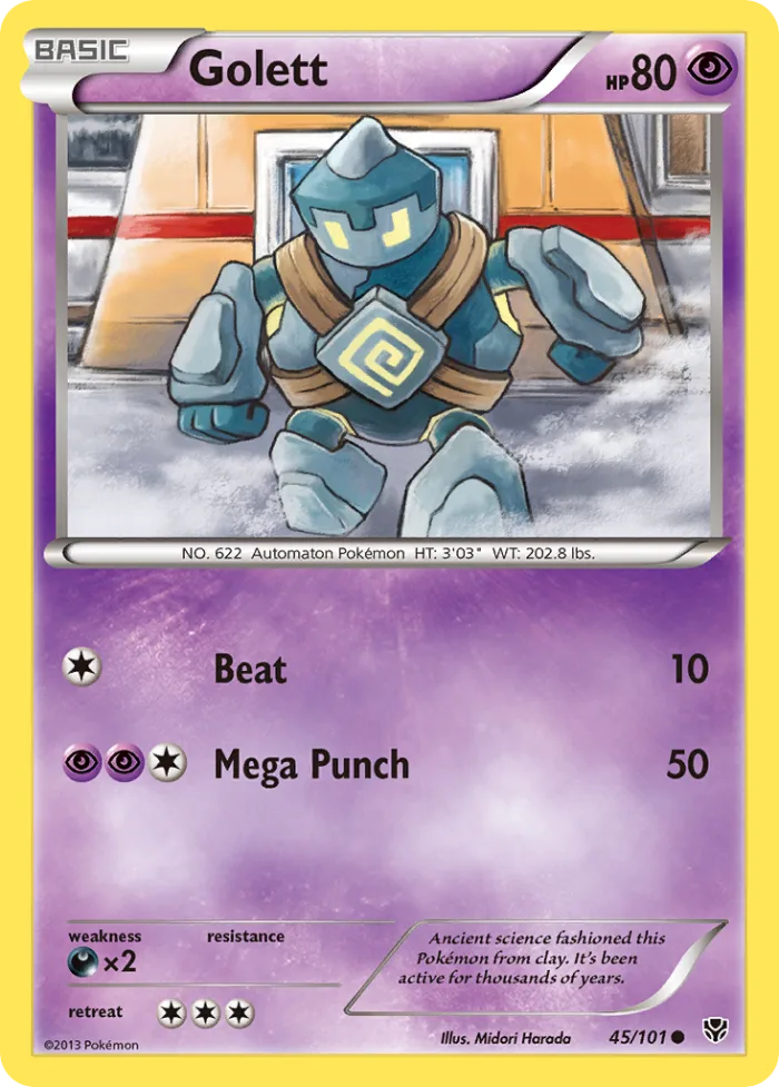 Golett #45 Plasma Blast Pokemon card