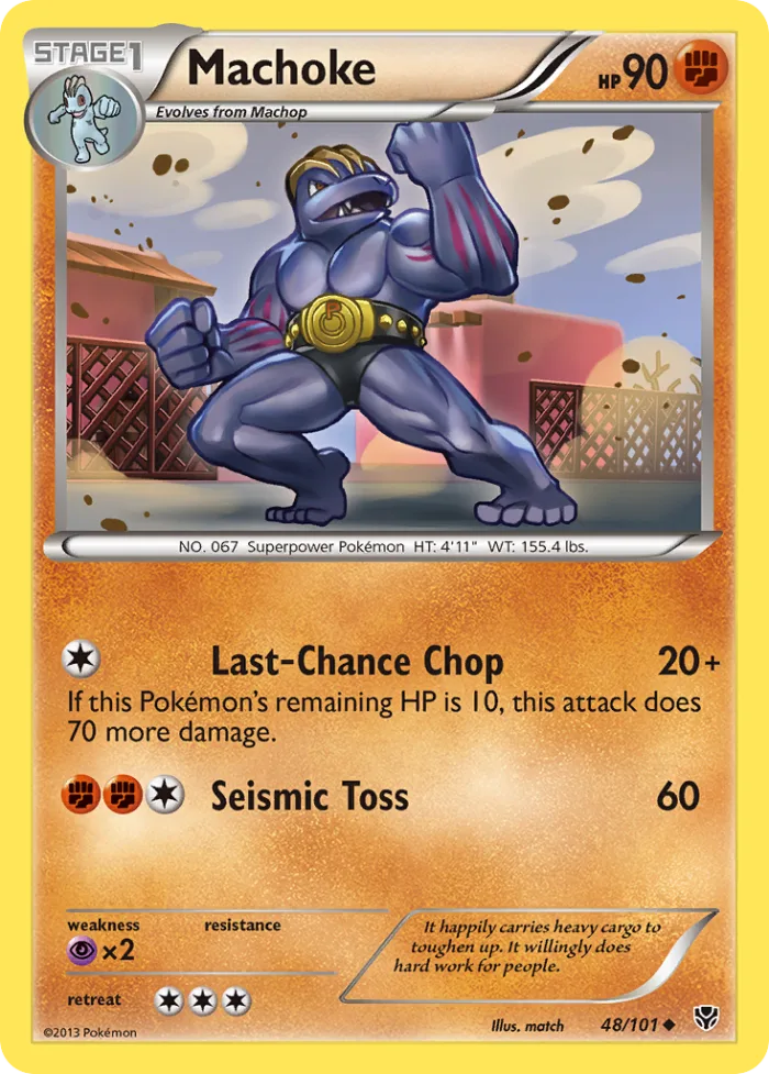 Machoke #48 Plasma Blast Pokemon card