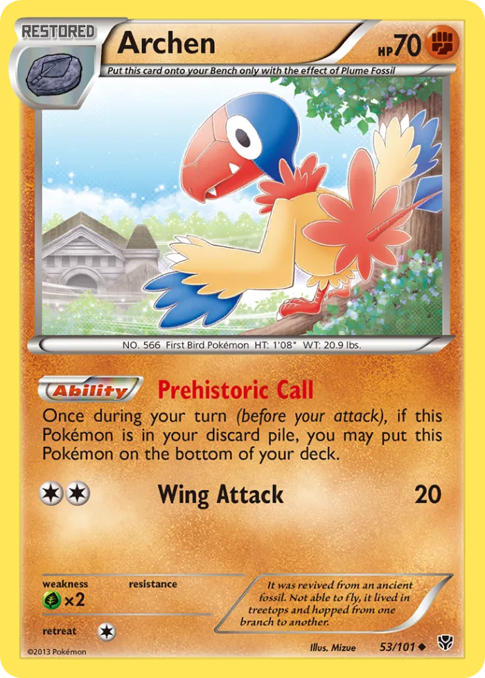 Archen #53 Plasma Blast Pokemon card