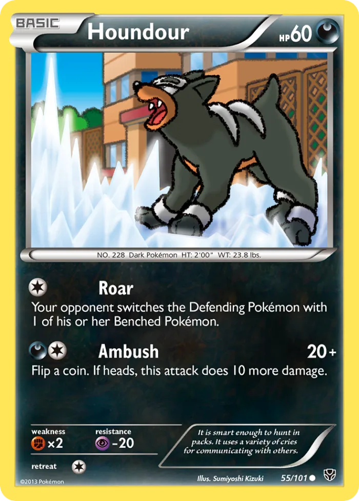 Houndour #55 Plasma Blast Pokemon card