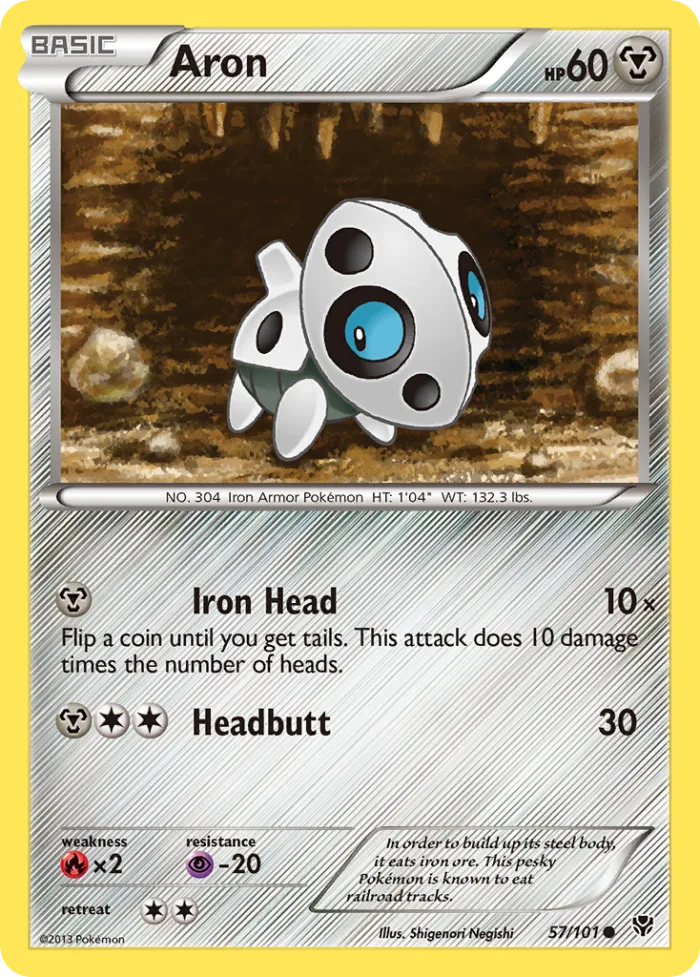 Aron #57 Plasma Blast Pokemon card