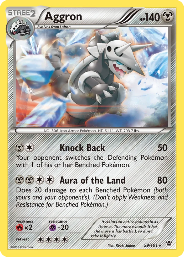 Aggron #59 Plasma Blast Pokemon card