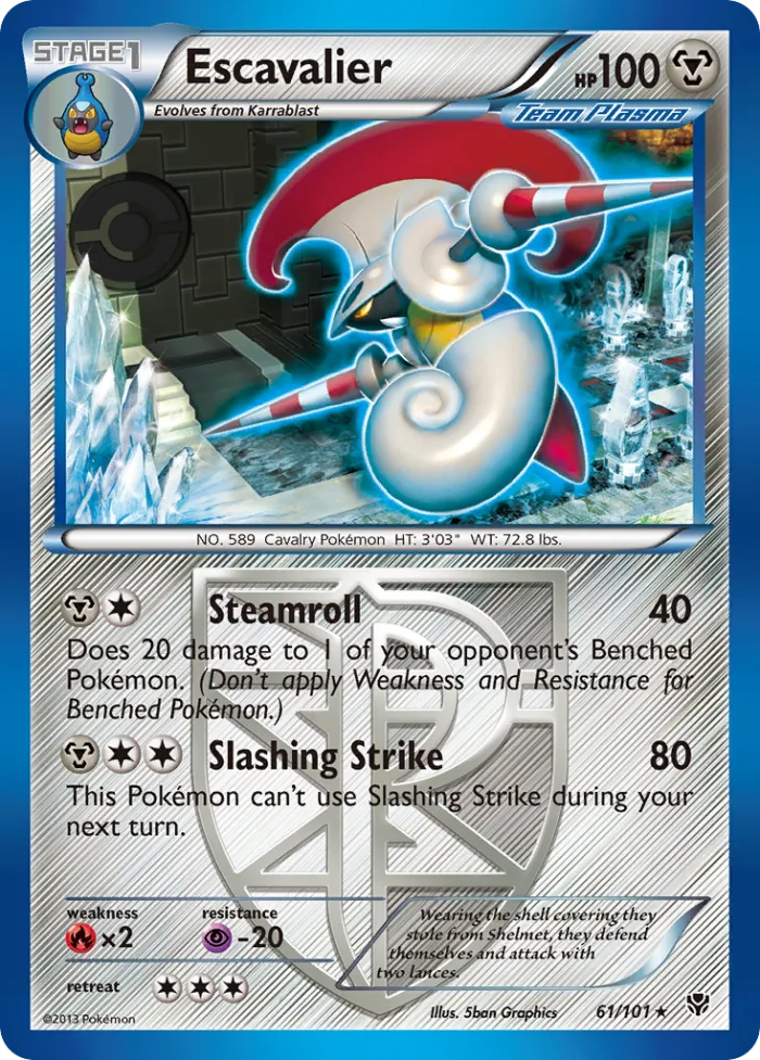 Escavalier #61 Plasma Blast Pokemon card