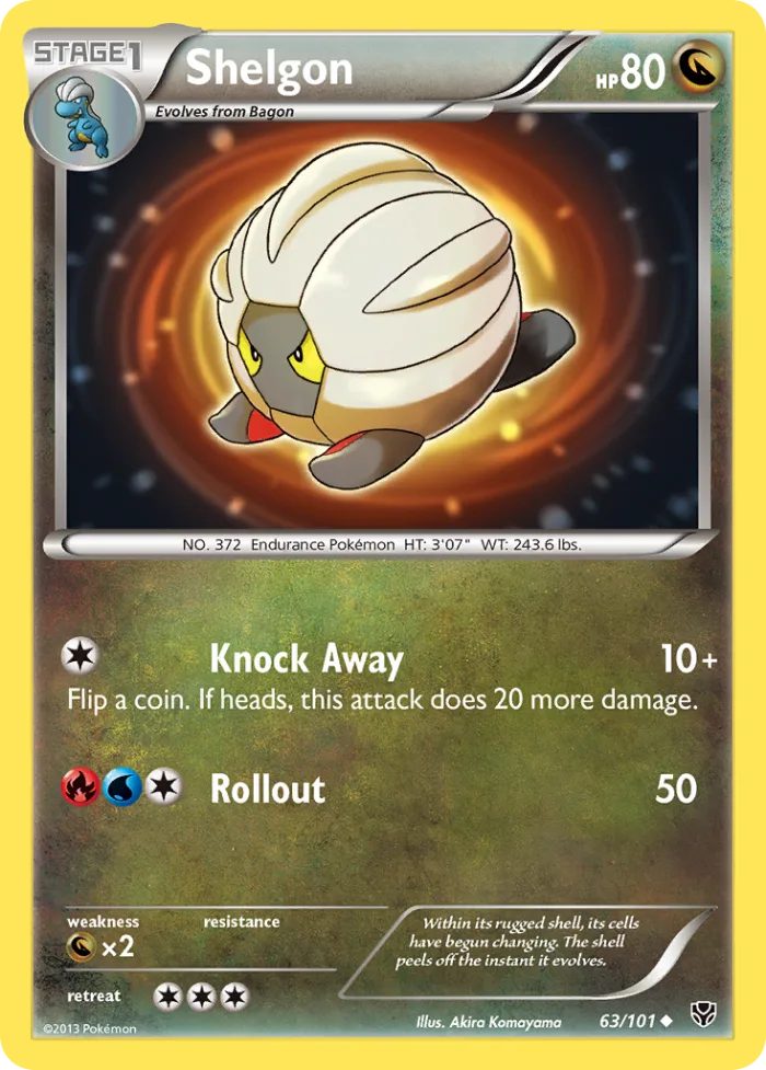 Shelgon #63 Plasma Blast Pokemon card