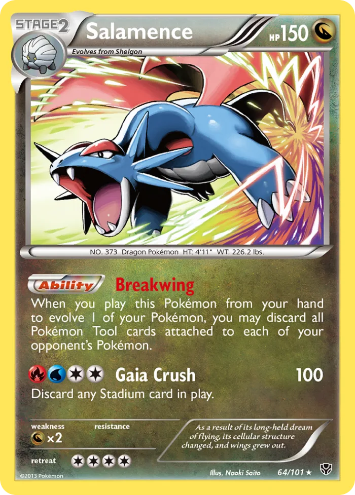 Salamence #64 Plasma Blast Pokemon card