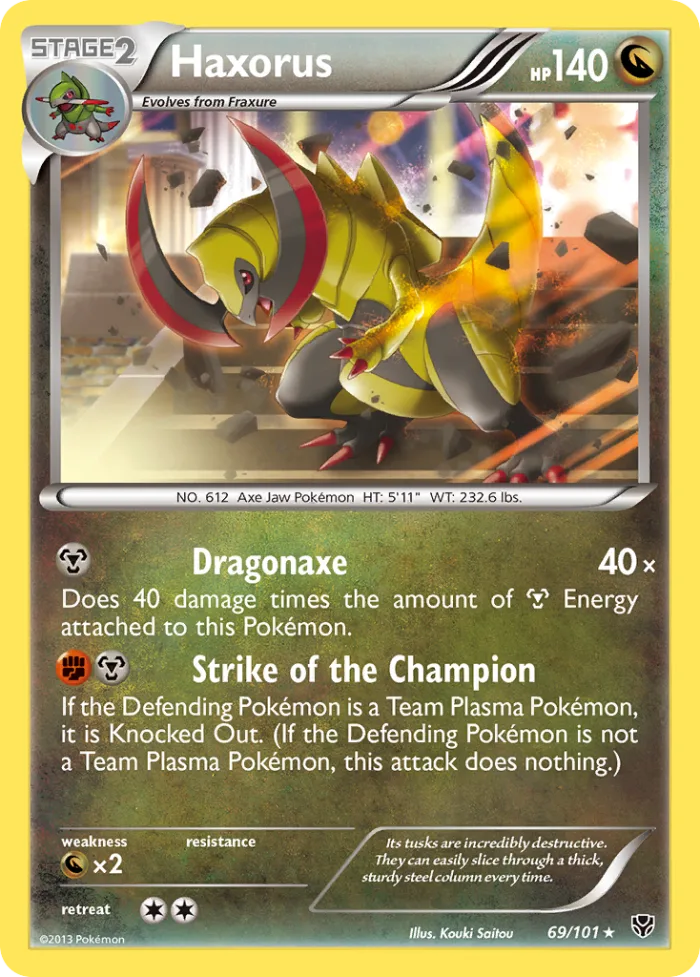 Haxorus #69 Plasma Blast Pokemon card