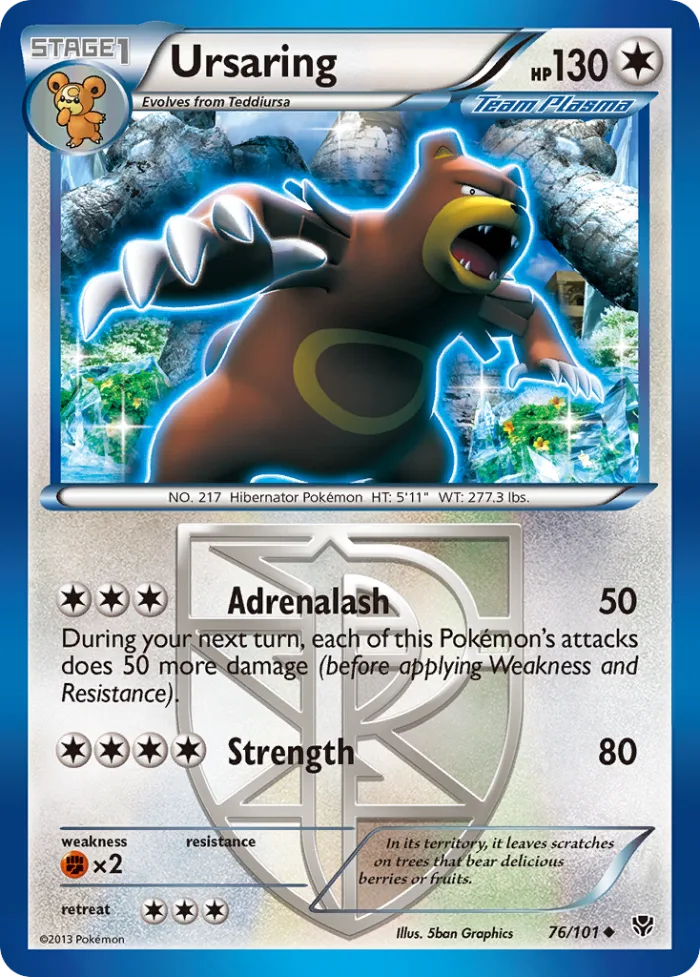 Ursaring #76 Plasma Blast Pokemon card