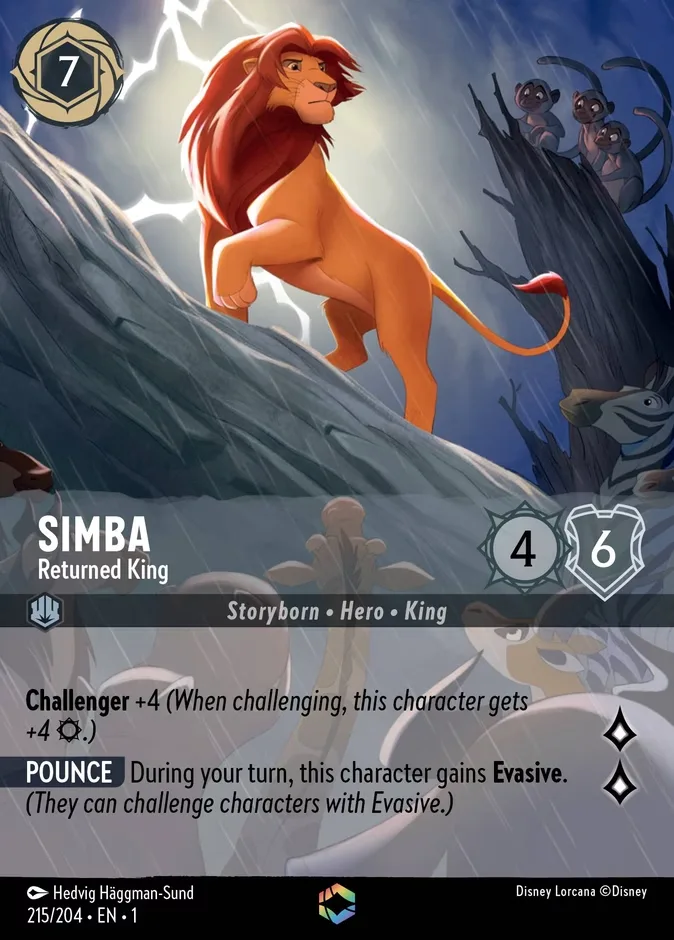 Simba #215 The First Chapter Disney Lorcana card
