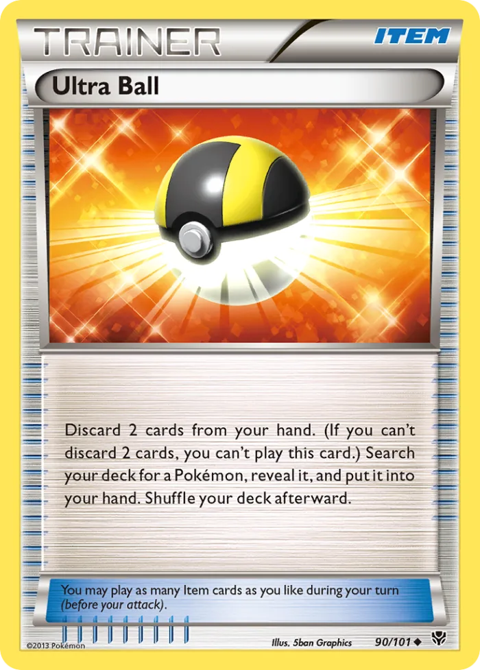 Ultra Ball #90 Plasma Blast Pokemon card