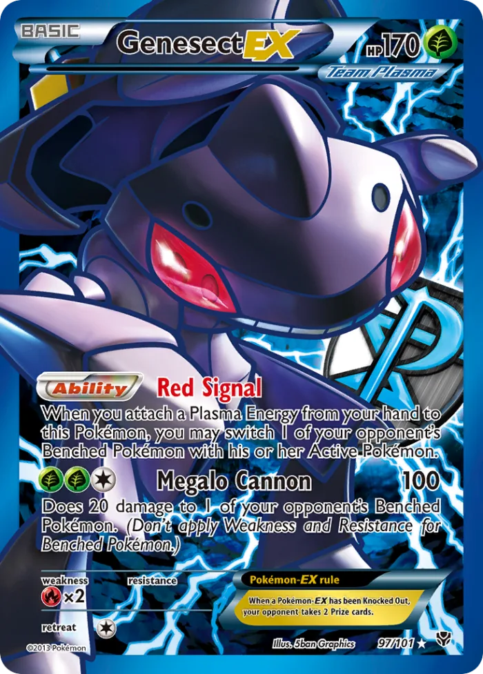 Genesect-EX #97 Plasma Blast Pokemon card