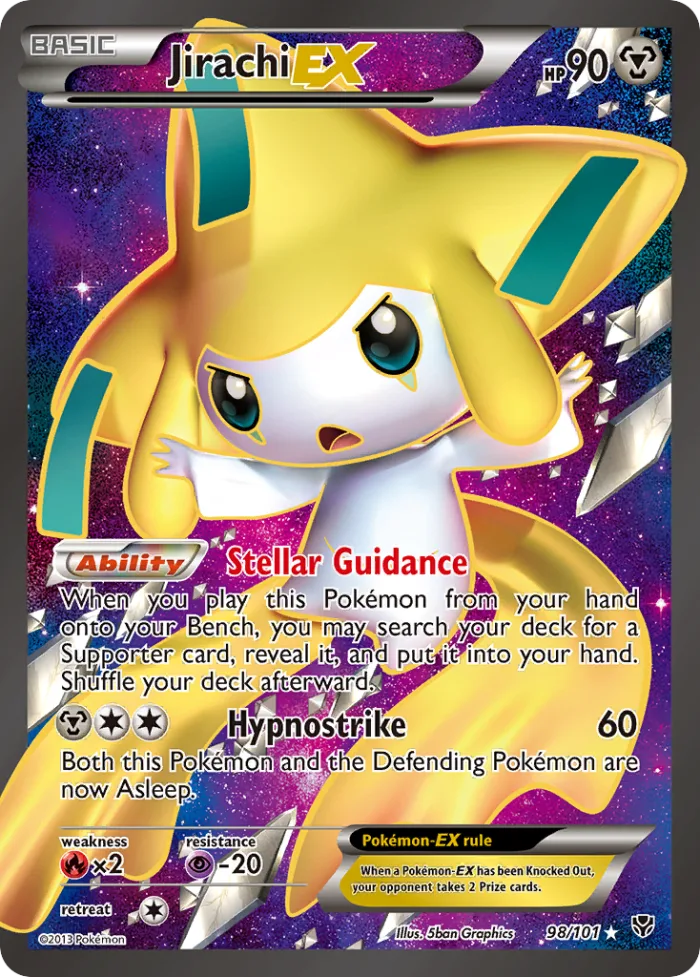 Jirachi-EX #98 Plasma Blast Pokemon card